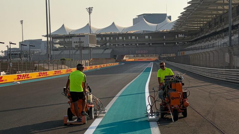 yas marina contractors line marking