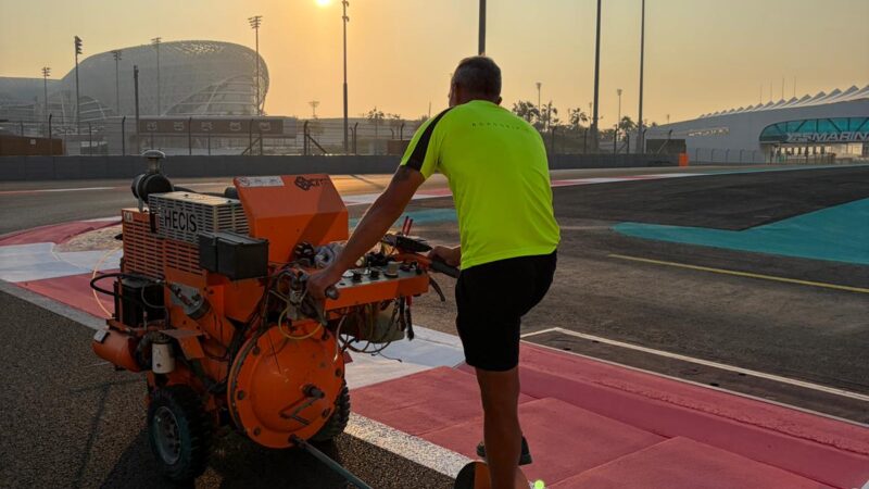 yas marina line marking